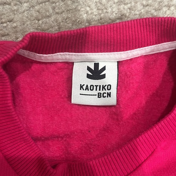 Pink cropped crew neck from Spain - Picture 3 of 4